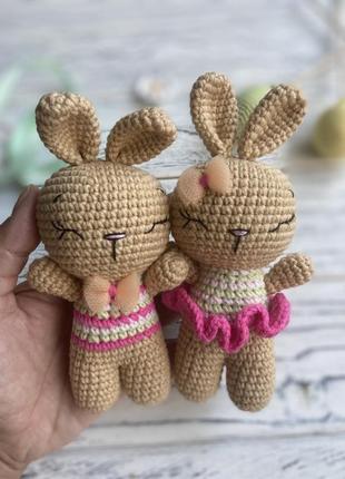 Сімʼя вʼязаних зайців, іграшки у подарунок 🎁4 фото