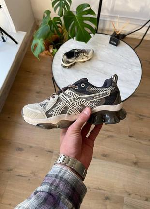 Женские кроссовки коричневые asics gel quantum kinetic 'birch dark taupe'4 фото