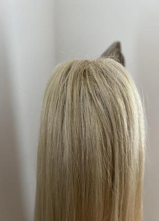 Шиньон накладной хвост блонд10 фото