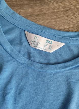 Платье футболка primark голубое новое р 2xs5 фото