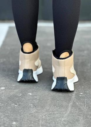 Женские зимние кроссовки, из кожи, утепленные на меху5 фото