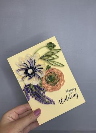 Привітання з днем весілля, конверт на весілля,запрошення2 фото