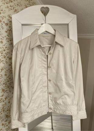 Стильна фірмова оригінальна куртка піджак вітровка блейзер молочного кольору  brioni р.s/m2 фото