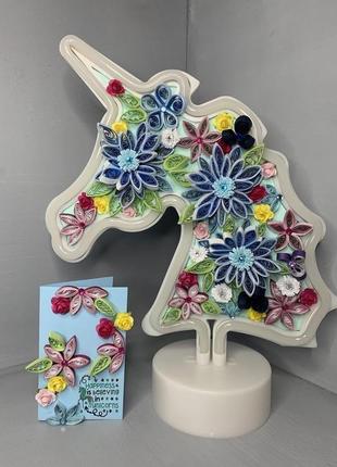 Единорог лампа, светильник для детской, ласпа ручной работы, светильник ручной работы