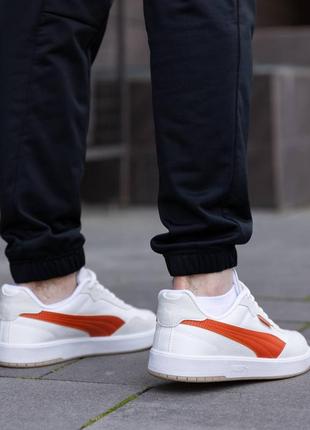 Кроссовки puma court ultra lite white orange8 фото