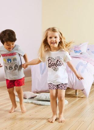 2-6 р літня піжама для дівчинки домашній костюм футболка шорти трикотажні дом пляж відпочинок2 фото