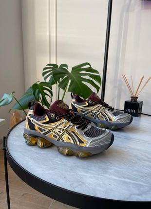 Мужские кроссовки asics gel quantum kinetic gold silver6 фото