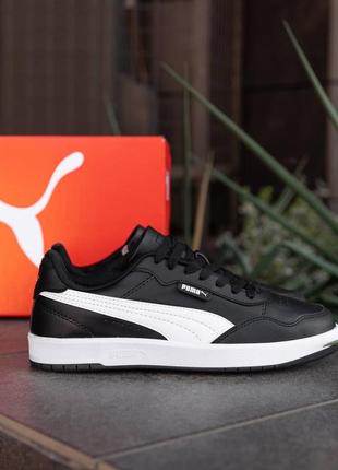 Кроссовки puma court ultra lite black white3 фото