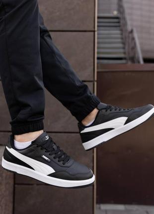 Кроссовки puma court ultra lite black white2 фото