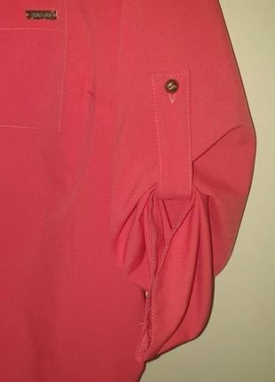 Элегантная блуза кораллового цвета р.484 фото