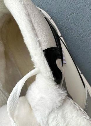Женские зимние кроссовки, из кожи, утепленные на меху4 фото