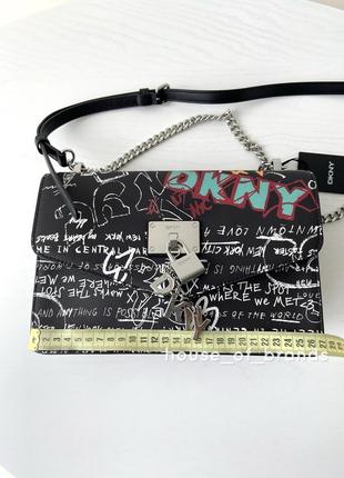 Женская сумочка dkny elissa shoulder bag кожаная оригинал на подарок жене девушке дочери9 фото