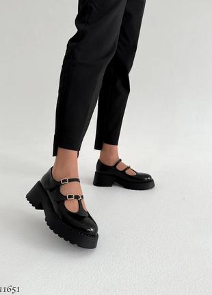 Premium! женские кожаные черные туфли на каблуке весенне осенние натуральная кожа весна осень3 фото