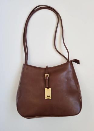 Сумка хобо италия, кожаная сумка fiona сумка на плечо, коричневая сумка