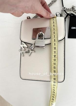 Женская брендовая кожаная сумочка dkny elissa north/south crossbody сумка кроссбоди оригинал кожа дкну на подарок жене подарок девушке8 фото