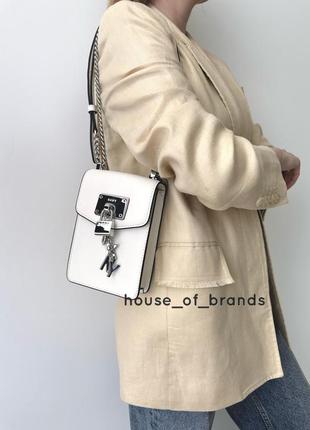 Жіноча брендова шкірчна сумка dkny elissa north/south crossbody оригінал сумочка кросбоді дкну донна каран на подарунок дружині подарунок дівчині