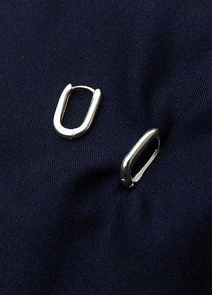 Серьги серебро 925 сережки нолики имп 20473