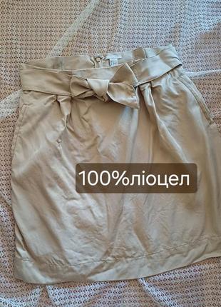 Лиоцелл стильная юбка paperbag с поясом h&amp;m2 фото