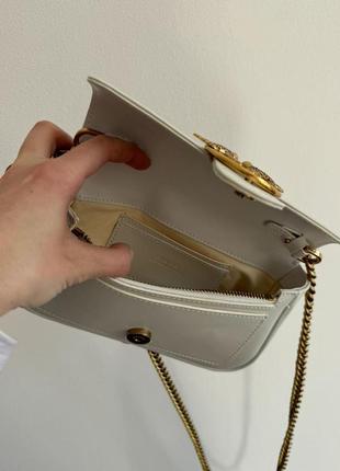 💎 сумка pinko lovebag pocket simply cream/antique gold7 фото