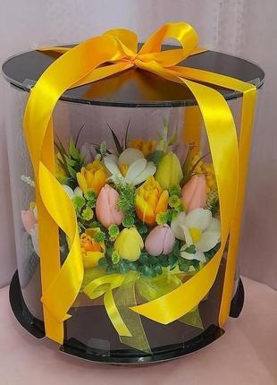 Шикарний букет із мильних квітів1 фото
