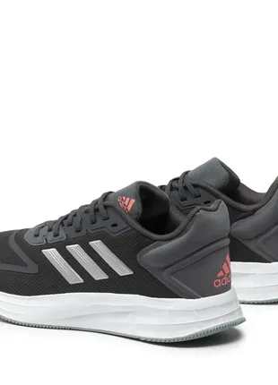 Беговая обувь adidas duramo 10 gw8346 grey six/silver metallic/turbo4 фото