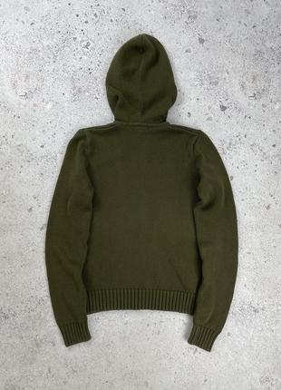 Polo ralph lauren vintage zip up knit hoodie женская кофта худи оригинал4 фото