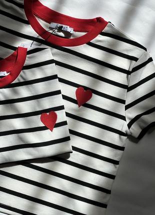 Укорочена футболка в смужку s 36 m 38 l 40