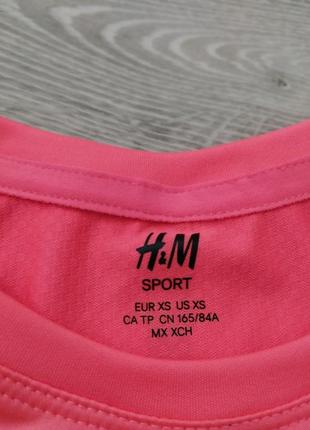 Спортивна футболка для бігу h&m яскраво рожева5 фото