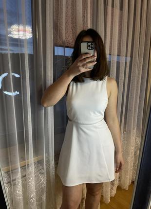 Платье / платье с разрезами на талии, белого цвета в размере s-m3 фото