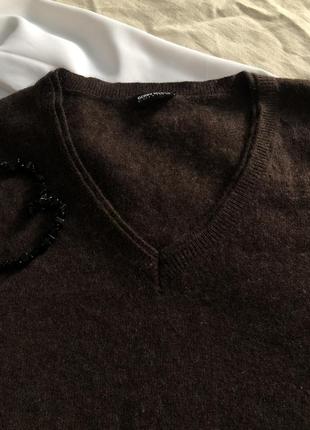 Шоколадный свитерчик кашемир / шовк.4 фото