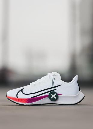 Чоловічі кросівки білі з рожевим nike air zoom pegasus 372 фото