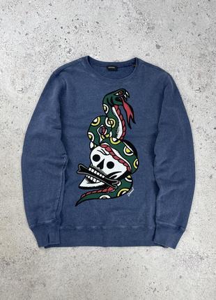 Diesel printed logo sweatshirt чоловіча кофта світшот оригінал