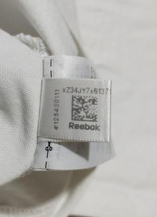 Мужская белая футболка с принтом / reebok / мужская одежда / поло / чоловічий одяг /5 фото