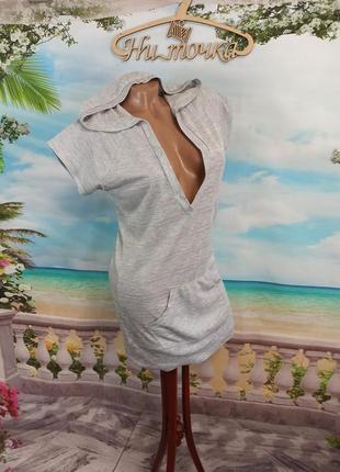 Футболка туніка з капюшоном 44-46р