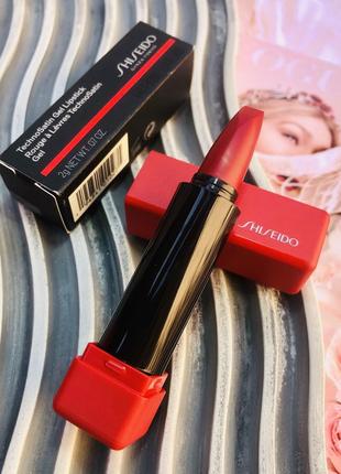 Оригинальный гелевая помада shiseido technosatin red shift 416