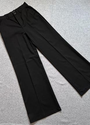 Базовые черные брюки штаны палаццо женские черные9 фото