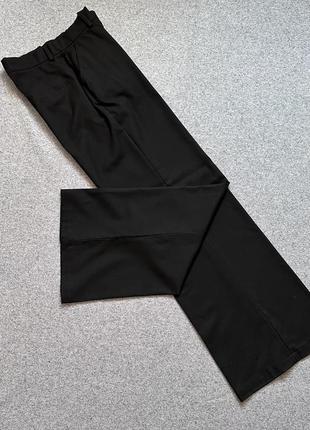 Базовые черные брюки штаны палаццо женские черные7 фото