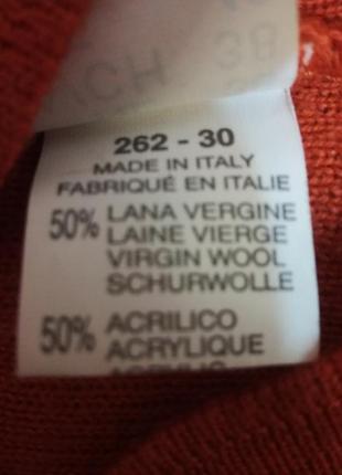 Стильний светр оранжевого кольору з вовною р. 38 італія4 фото