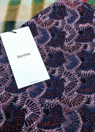 Брендовая фактурная юбка bershka этикетка4 фото