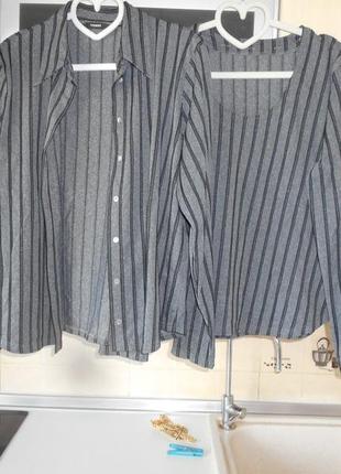 #verse#винтажный базовый комплект рубашка и кофта #универсальный стрейчевый комплект #1 фото