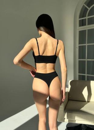 Базовый черный комплект нижнего белья