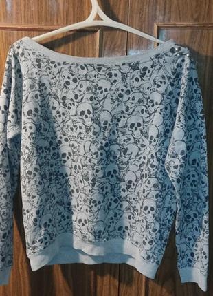 Джемпер, кофта принт череп full volume by emp 2