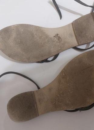 Кожаные сандалии, босоножки, кожа, плетения, тоненькие ремешки6 фото