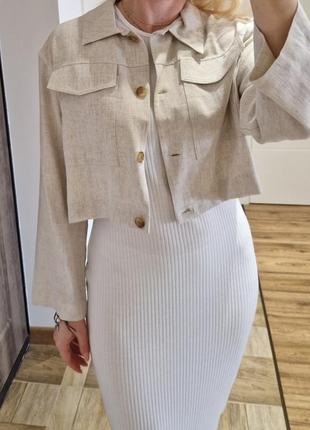 Пиджак лен7 фото