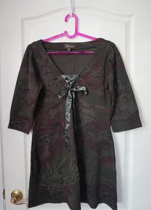 Гарна кофта/туніка з атласним бантом