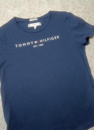 Футболка  tommy hilfiger. синя футболка. фірмова футболка tommy hilfiger. синя футболка tommy hilfiger