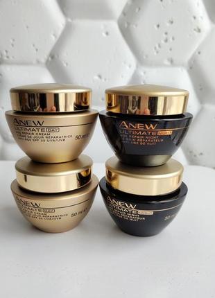 Омолаживающий крем для лица ночной дневной сила протеинов эйвон avon anew ultimate day night