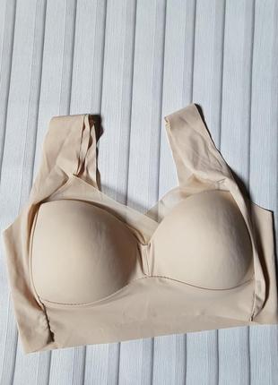 Безшовний топ ліф нюдовий тілесний push up