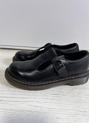 Стильные кожаные туфли мери джейн для девочки dr. martens6 фото