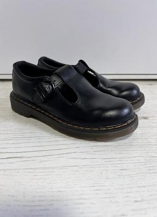 Стильні шкіряні туфлі мері джейн для дівчинки dr. martens4 фото